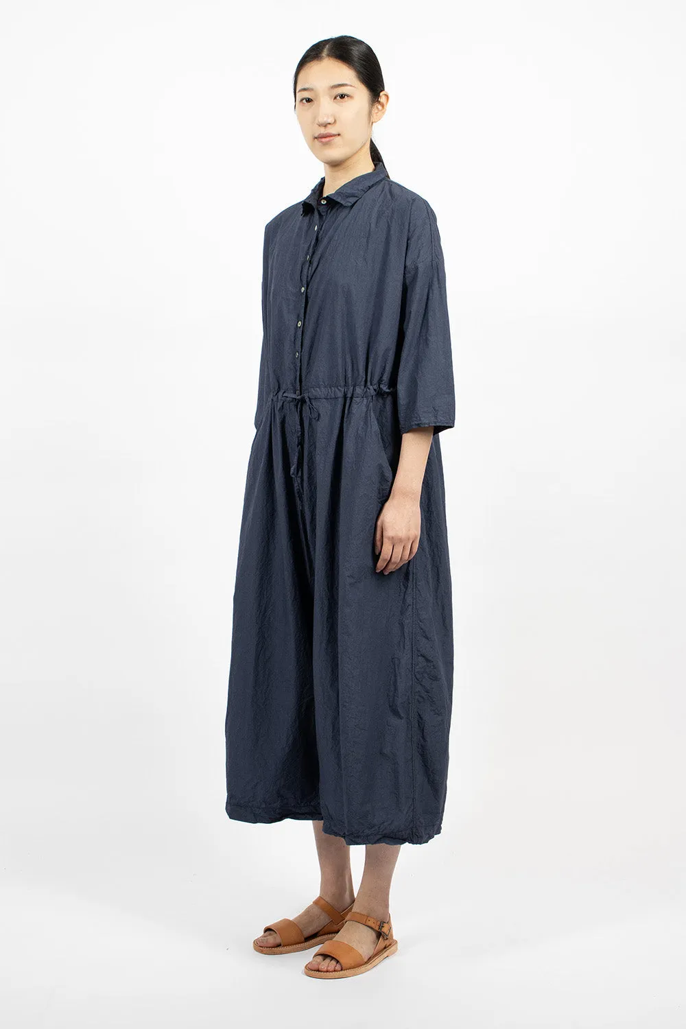 60_04 Oversized Collar Jumpsuit TC Navy