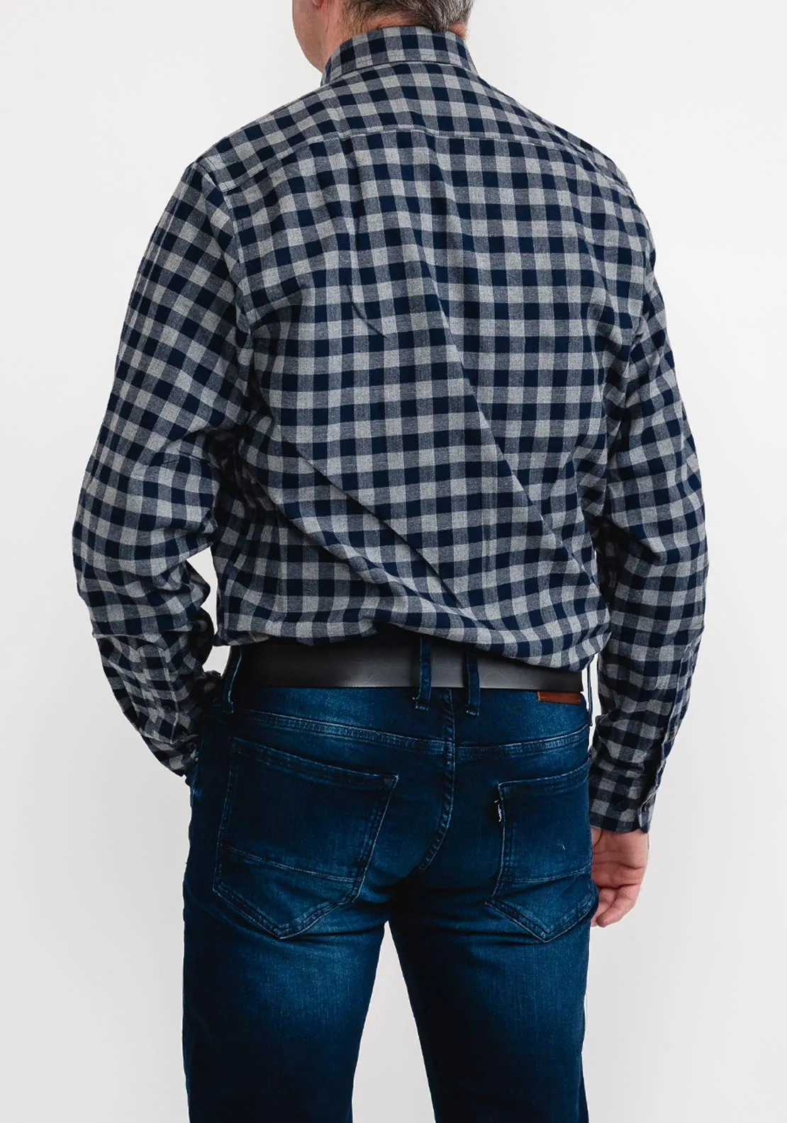 6th Sense Check Shirt, Grey & Navy