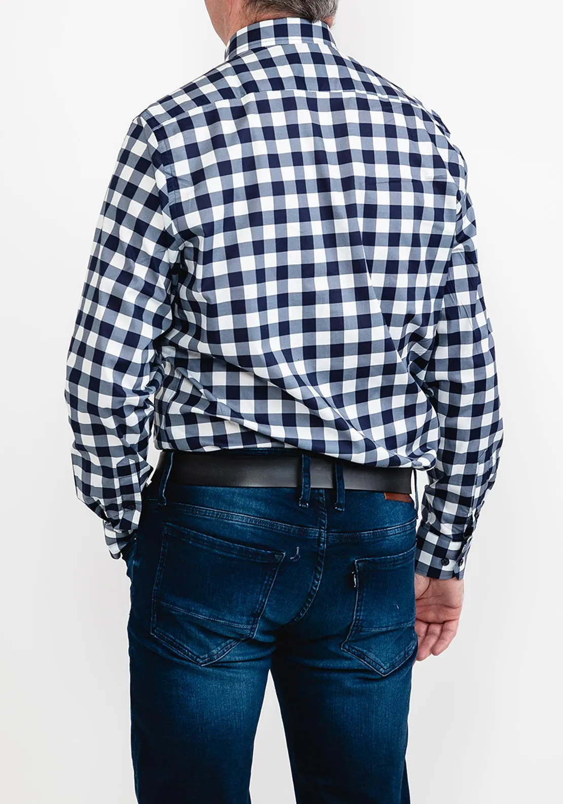 6th Sense Check Shirt, Navy