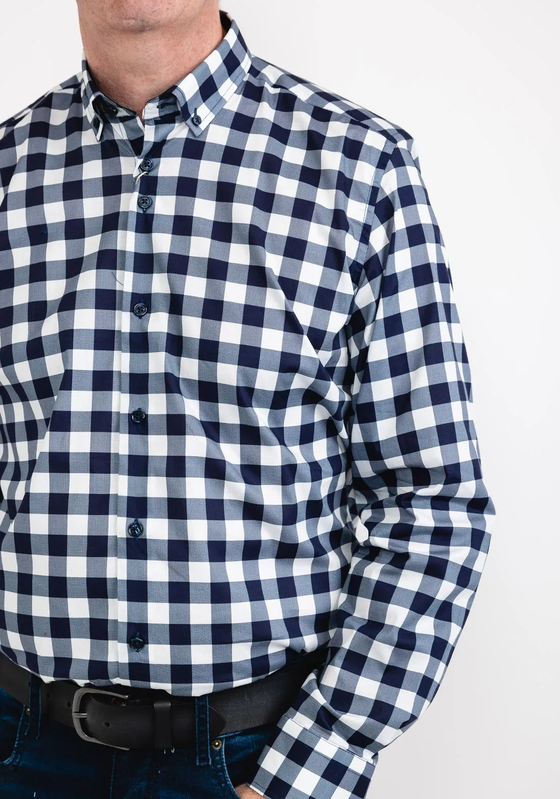 6th Sense Check Shirt, Navy