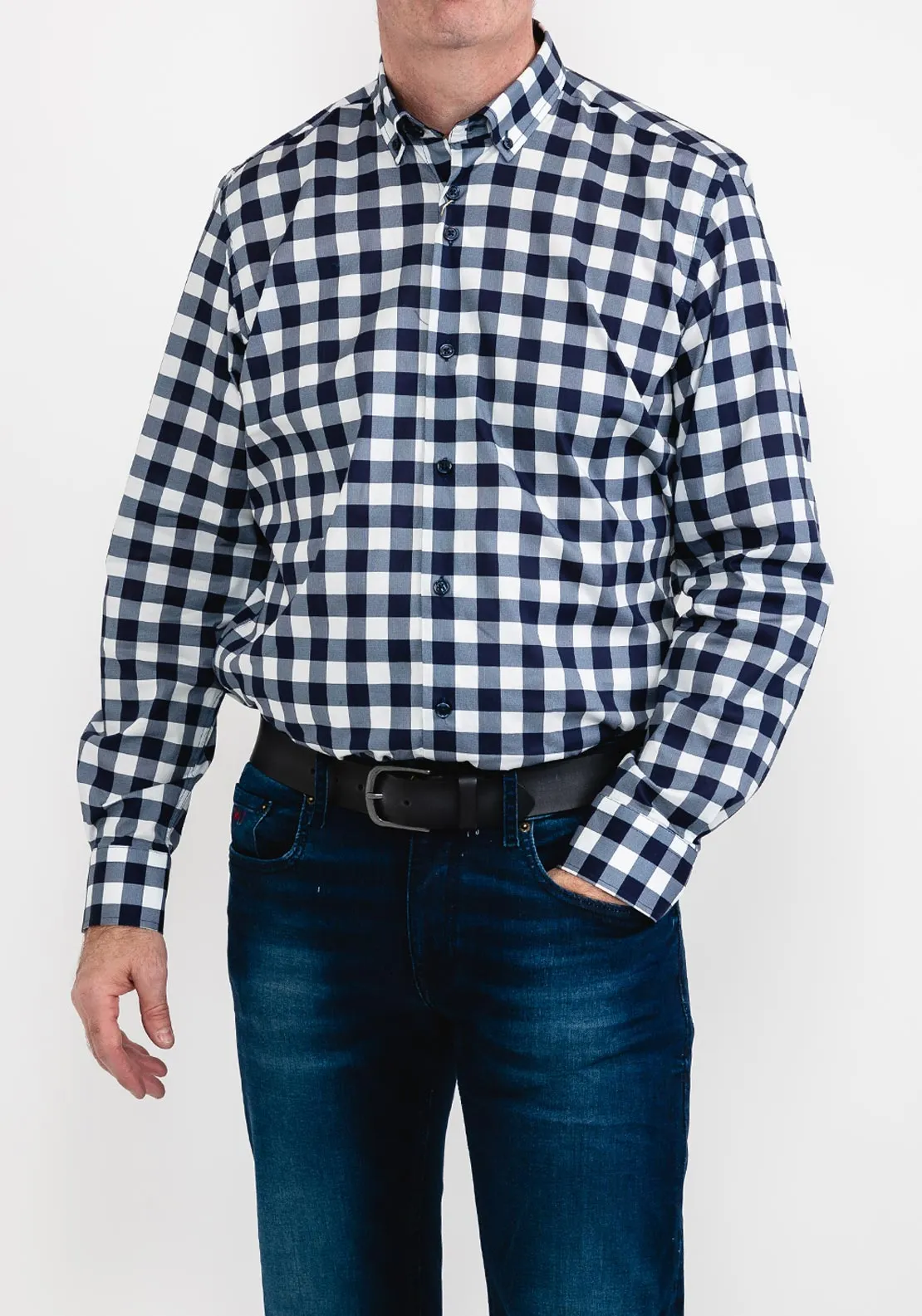 6th Sense Check Shirt, Navy