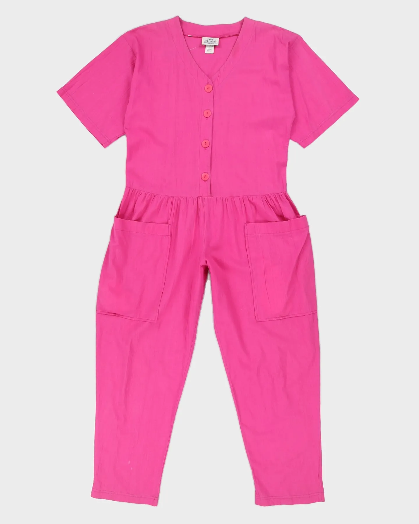 80s Baggy Purple Jumpsuit - M