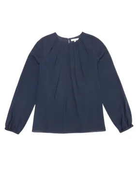 Alex Long Sleeve Blouse (Navy)