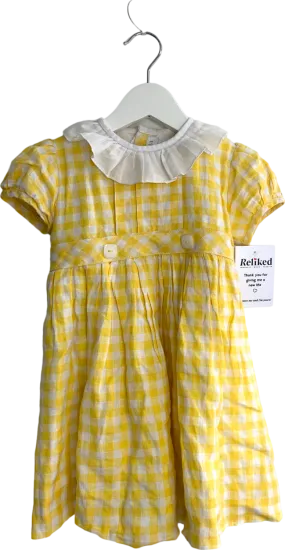 Charming Amaia Yellow Gingham Dress for 3-Year-Olds - Perfect for Playtime and Special Occasions