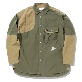 And Wander Cordura Rip Mix Shirt Khaki