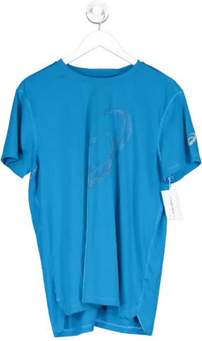 asics Blue Short Sleeve Top UK L