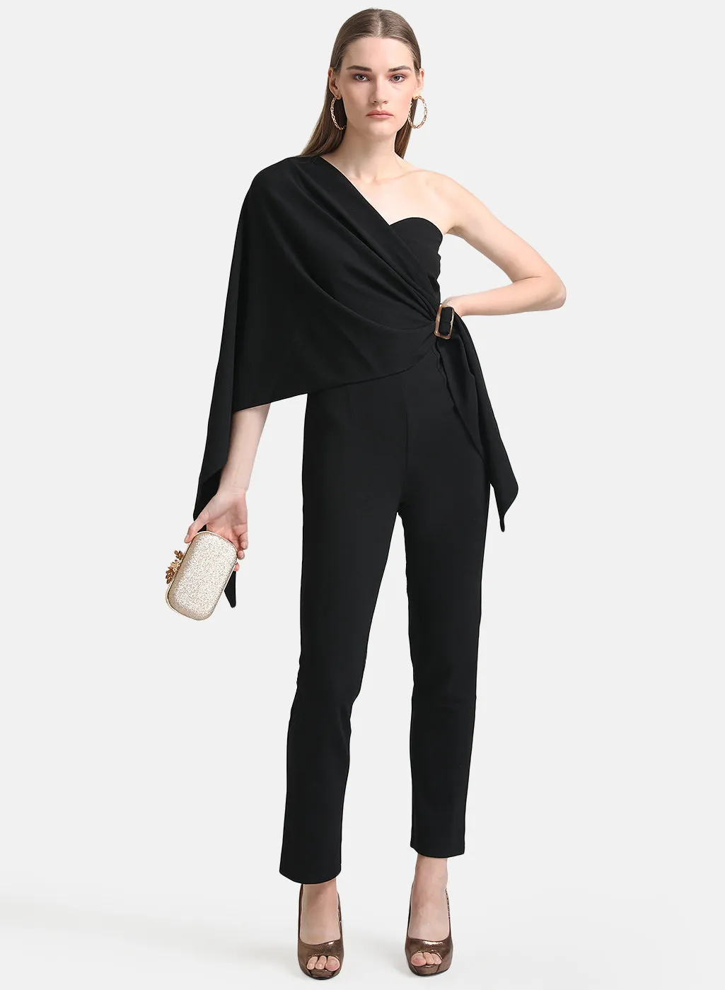 Assymetric Buckle Detail Jumpsuit