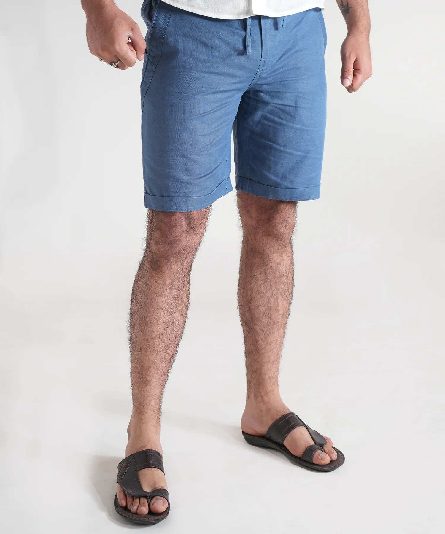 Azure Linen Shorts