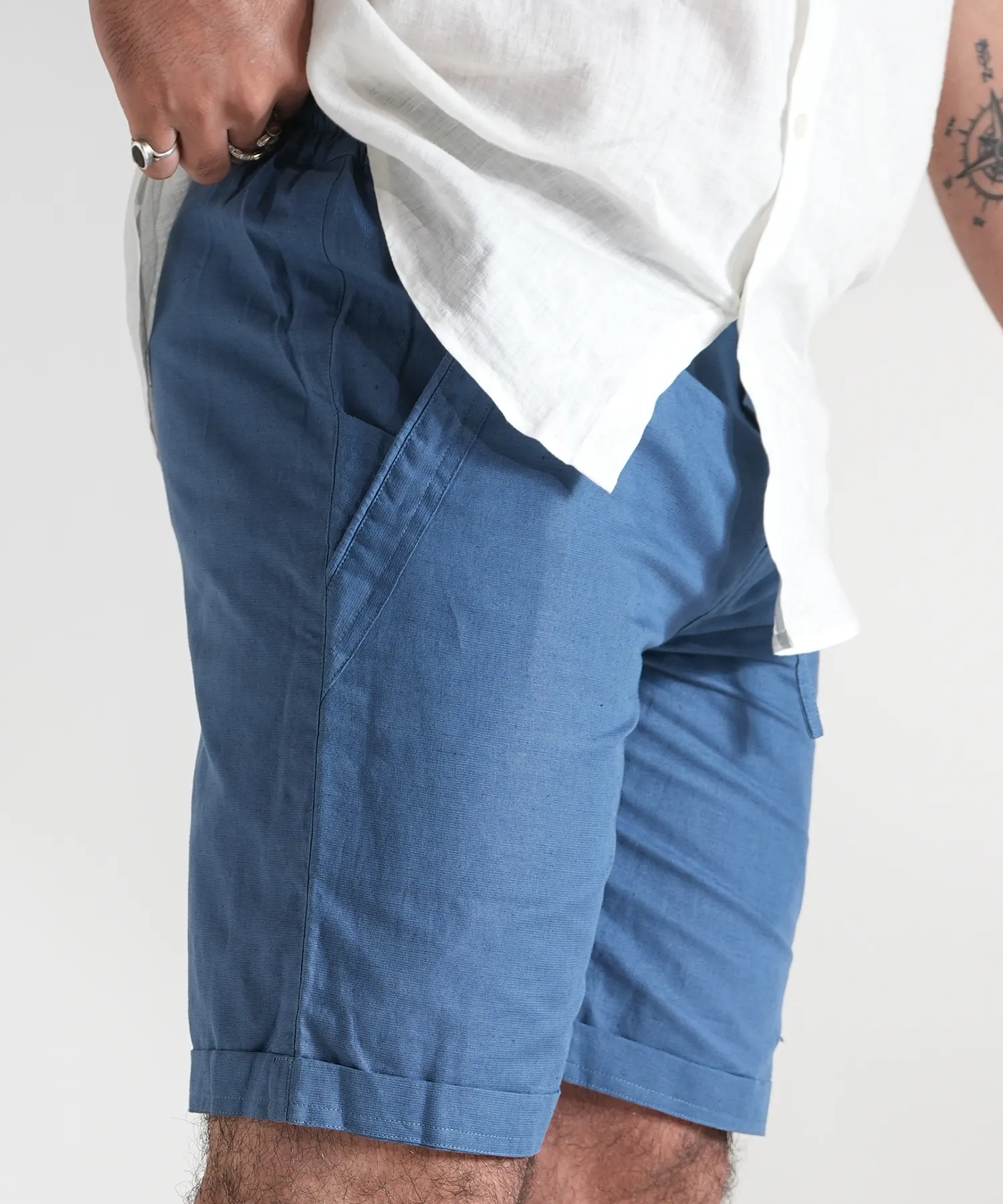 Azure Linen Shorts