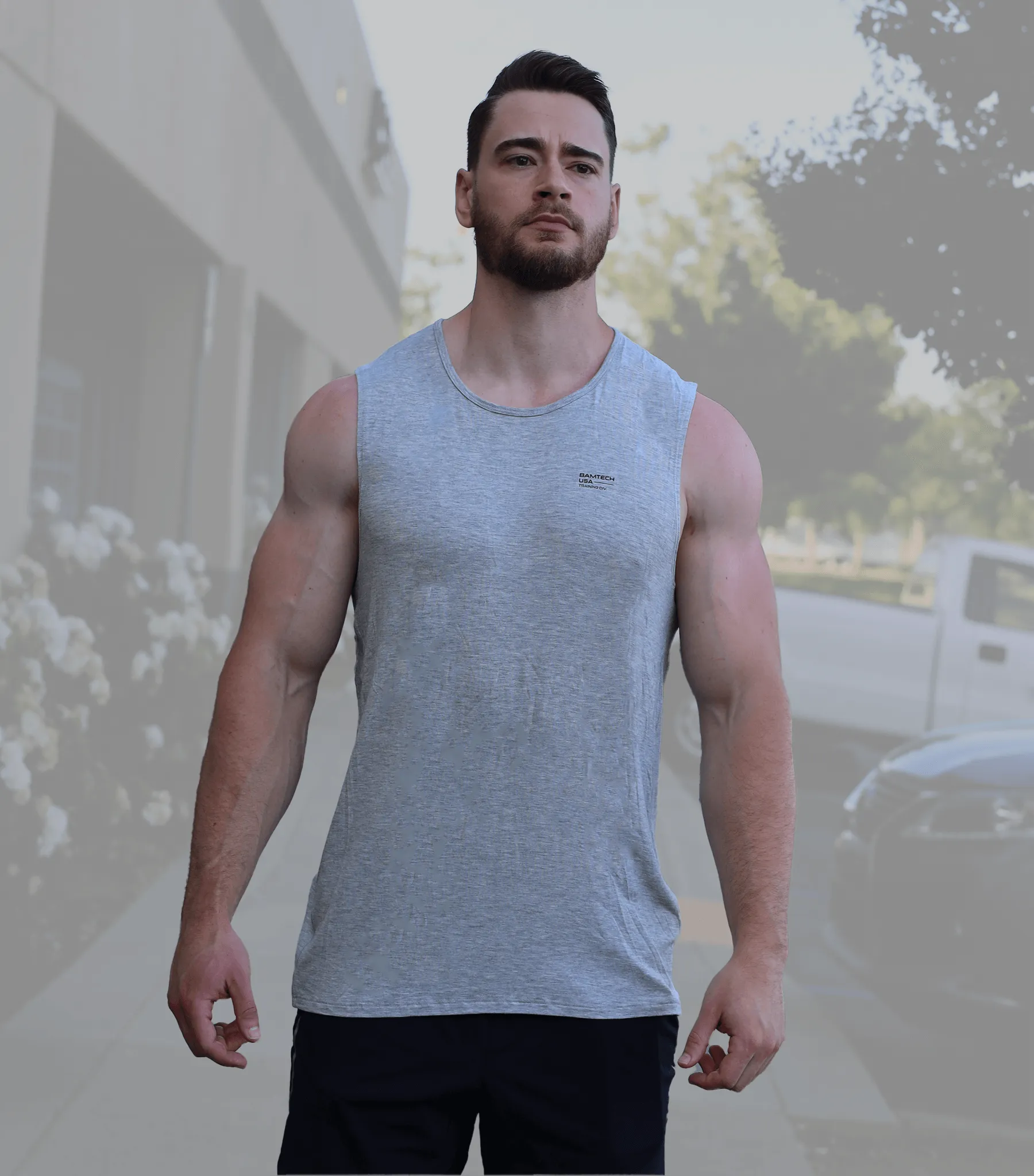 Bamboo Aerotech Tank - Training Div. Heather Grey