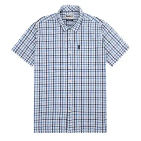 Barbour Seersucker 7 Summer Shirt Inky Blue