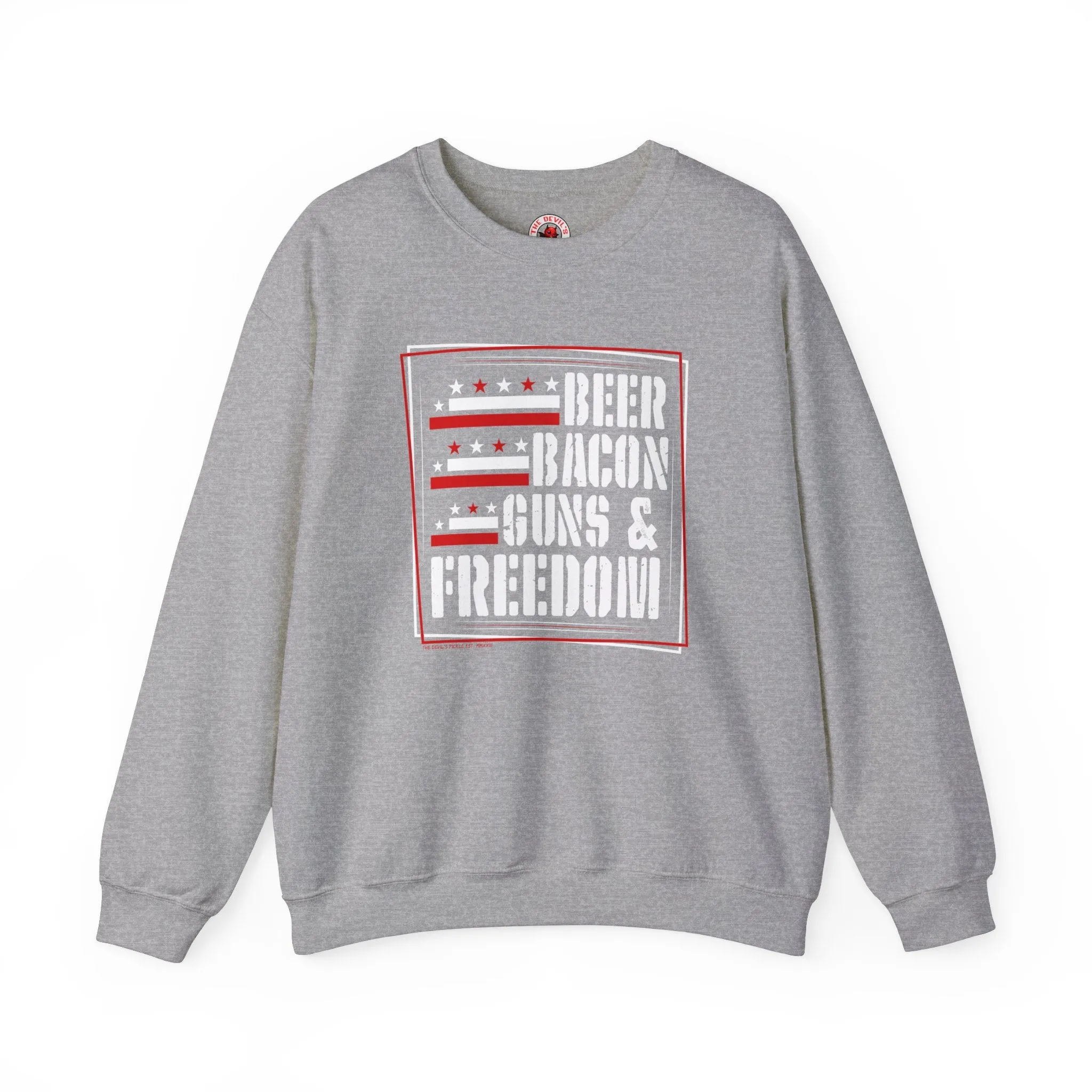 Beer Bacon Guns and Freedom Crewneck Sweatshirt