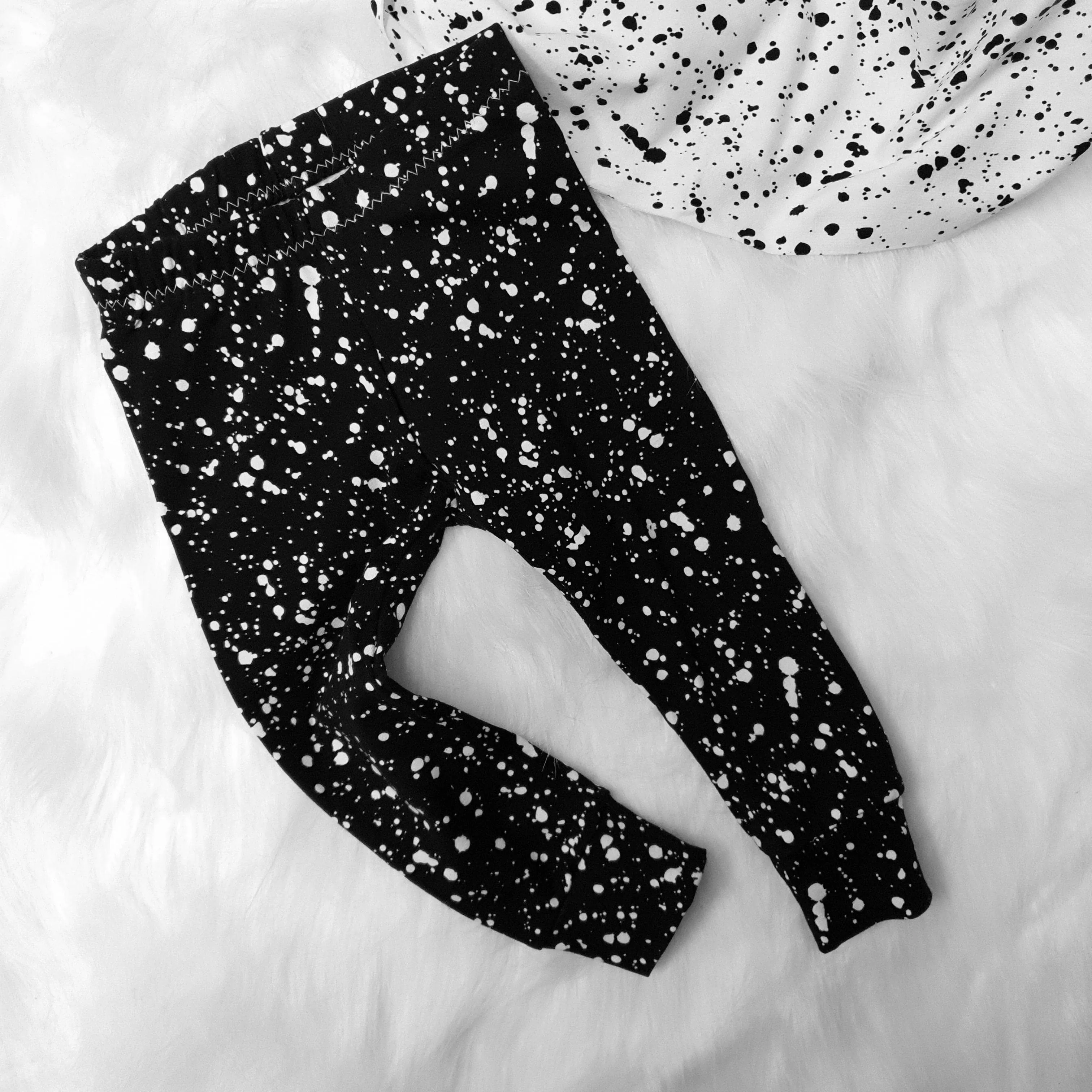 Black Splatter Kid's Leggings