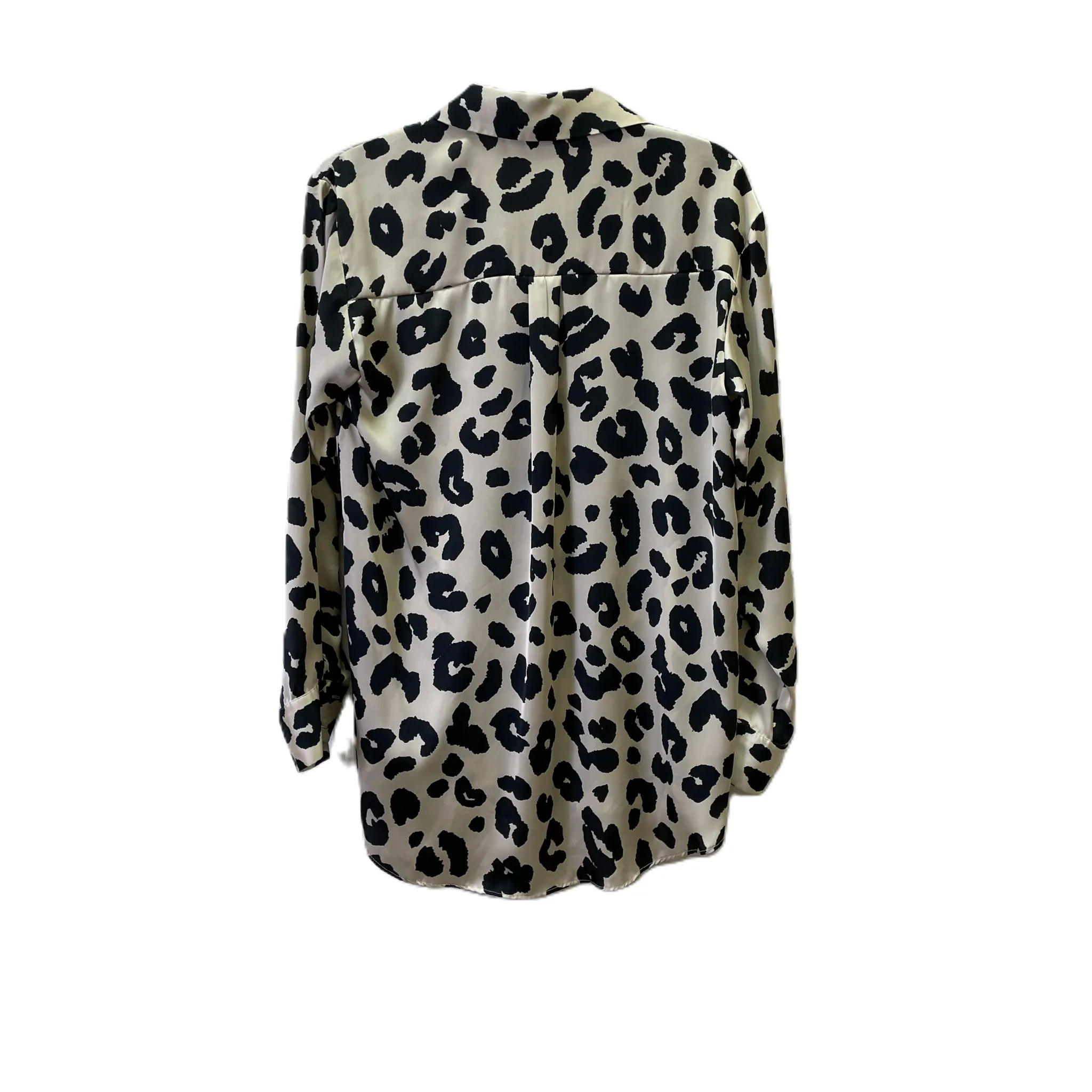 Blouse Long Sleeve By Zara In Black & Cream, Size: Xs