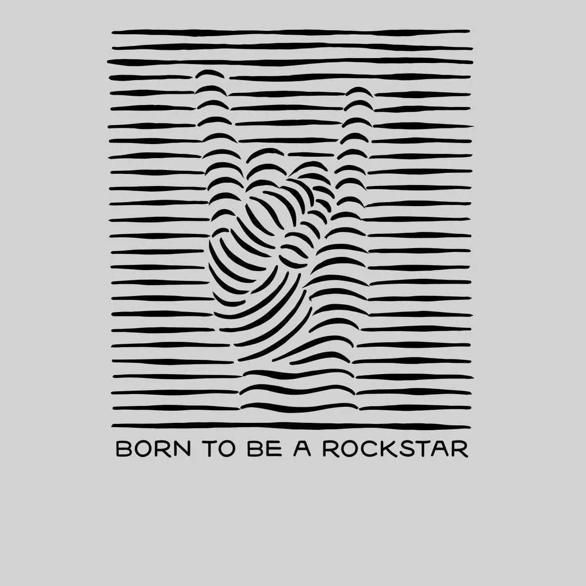 Born to be a rockstar Abstract Typographygraphy Unisex T-shirt all