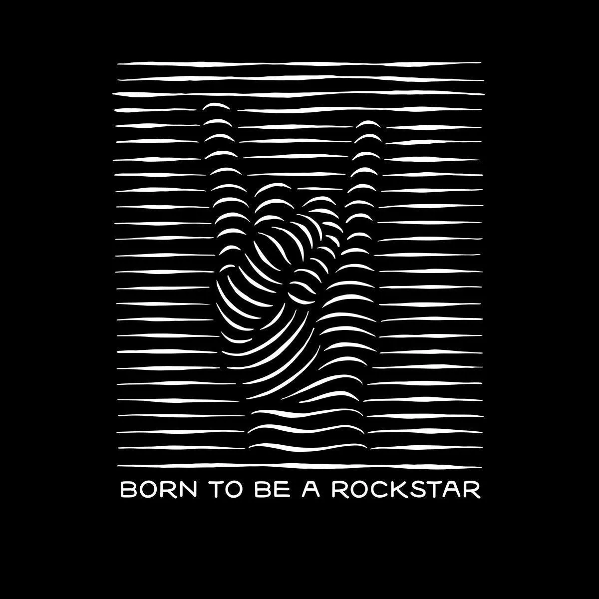 Born to be a rockstar Abstract Typographygraphy Unisex T-shirt all