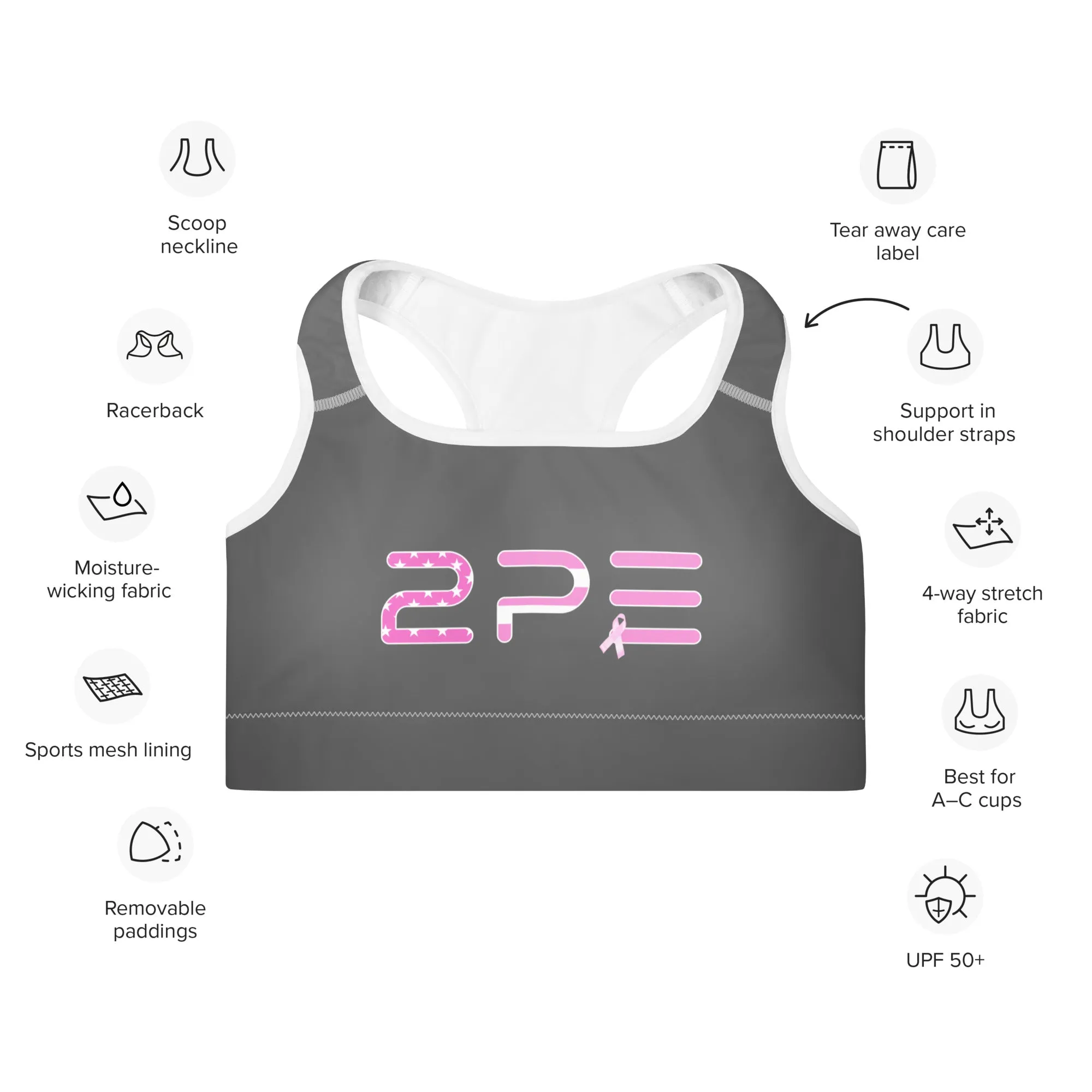 Breast Cancer Awareness Sports Bra