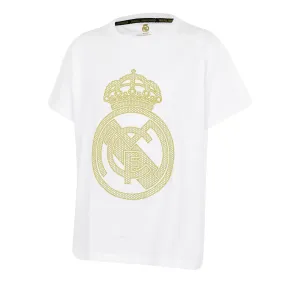 Camiseta Escudo Niños Blanca/Lima Real Madrid