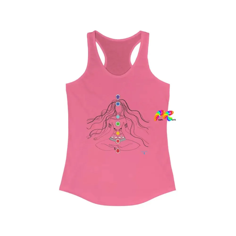 Chakras and Om Women's Ideal Racerback Tank