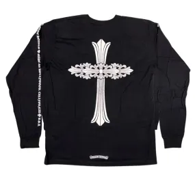 CHROME HEARTS FLORAL CROSS BLACK LONG SLEEVE