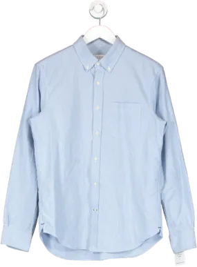 Club Monaco Blue Slim Fit Oxford Solid Cotton Shirt UK S