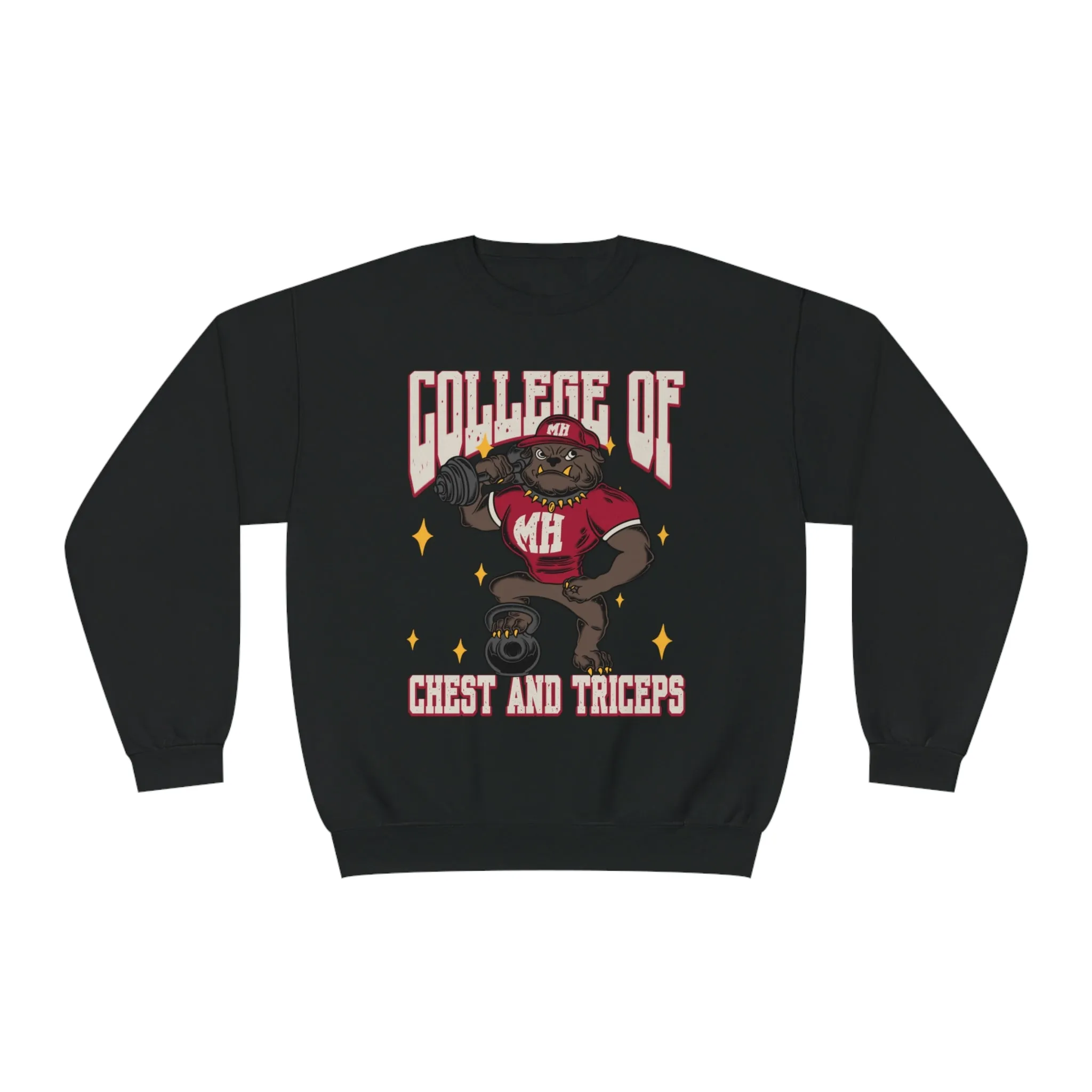 COLLEGE OF CHEST AND TRICEPS- CREWNECK