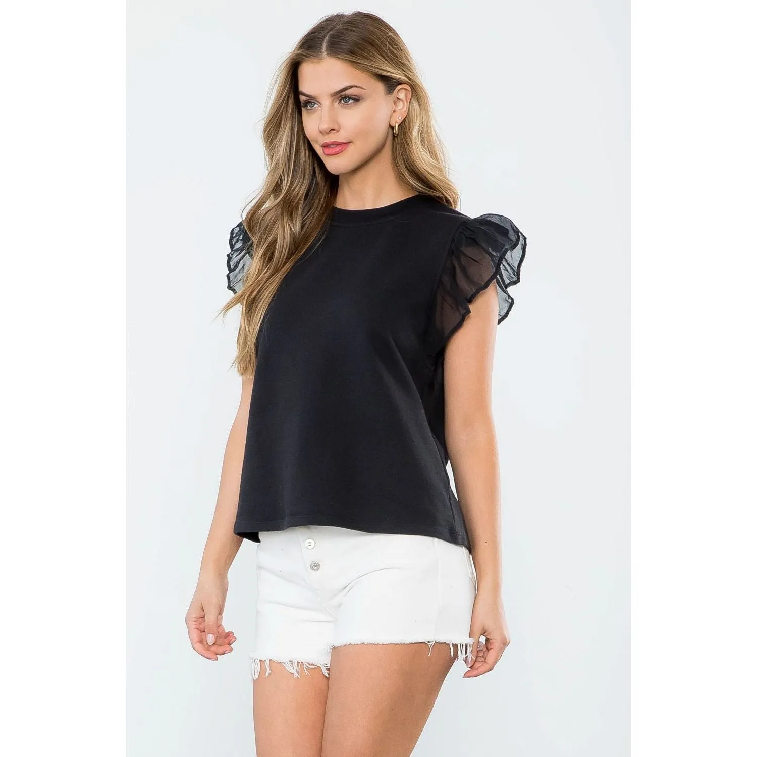 Danica Puff Sleeve French Terry THML Top