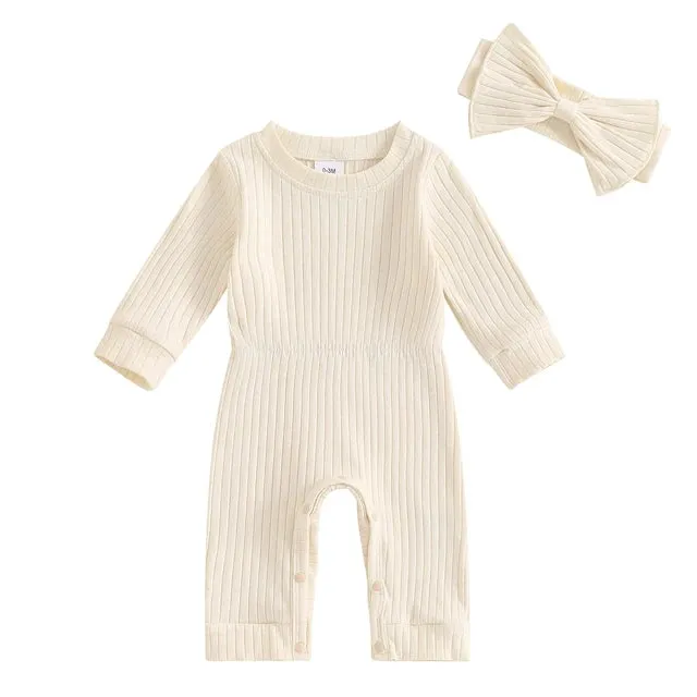 DELANEY Ribbed Jumpsuit with Headband