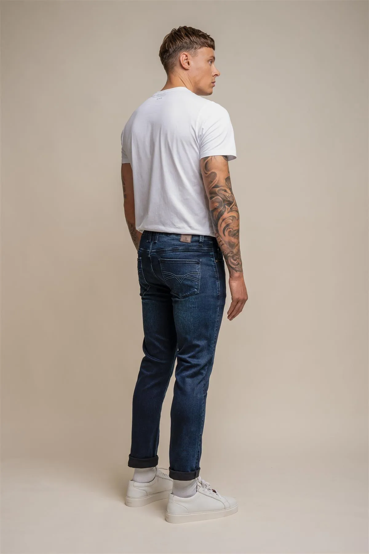 Elliot Navy Stretch Slim Fit Jeans