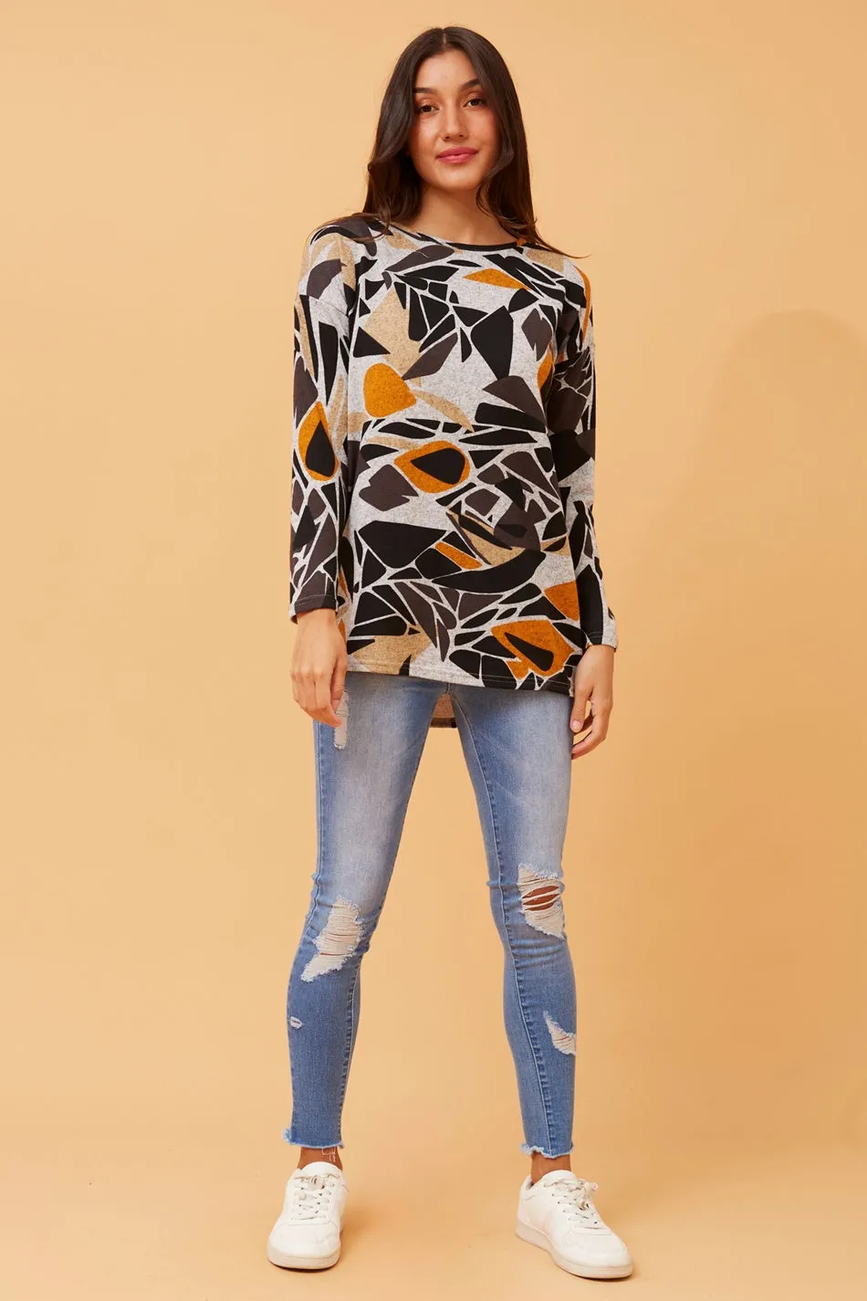 EVA ABSTRACT PRINT TOP