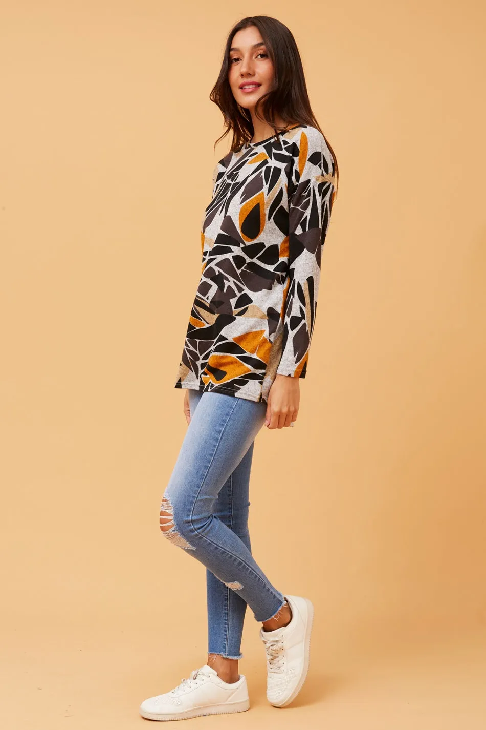 EVA ABSTRACT PRINT TOP