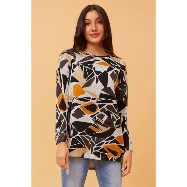 EVA ABSTRACT PRINT TOP