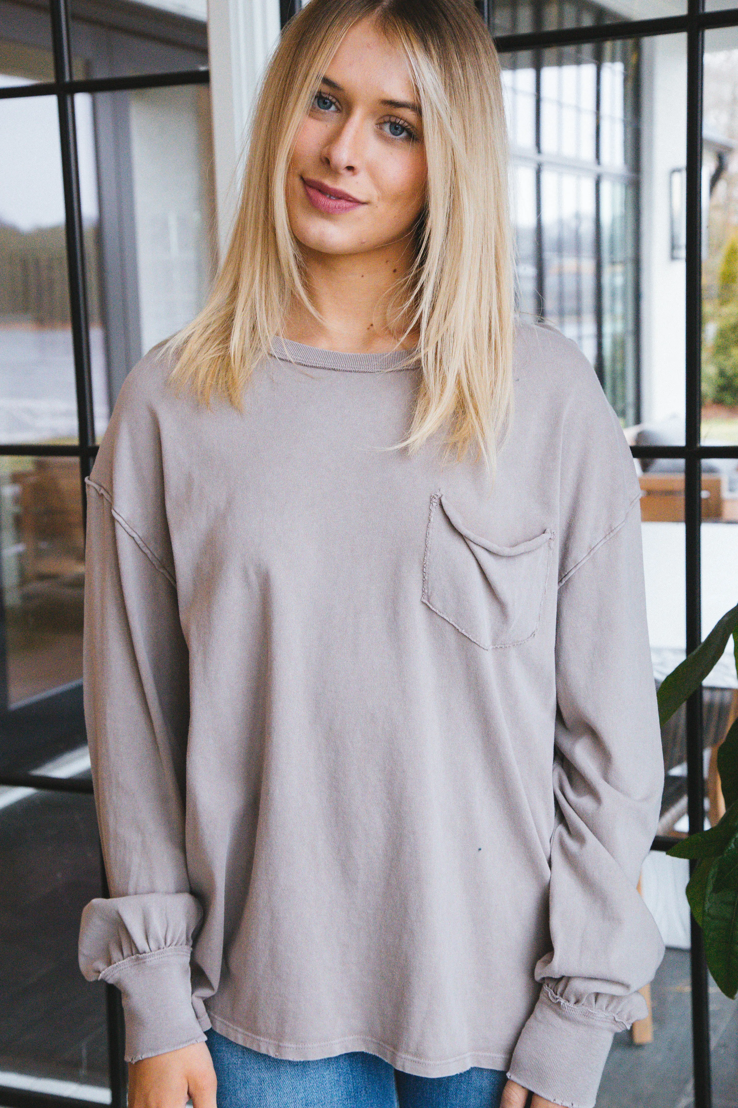 Fade Into You Long Sleeve Tee, Etherea | Free People