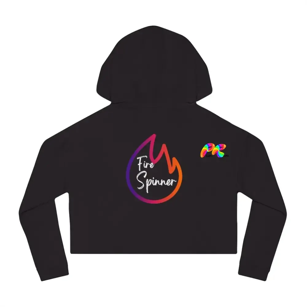 Fire Spinner Cropped Hoodie