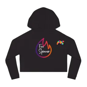 Fire Spinner Cropped Hoodie