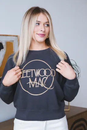 Fleetwood Mac Circle Logo Crewneck, Washed Black | Daydreamer