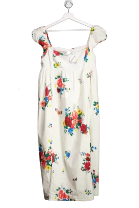 Free People Cream Linda Lou Floral Poplin Maxi Dress UK XS