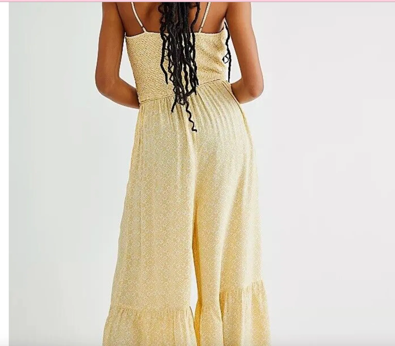 Free People Yellow Little Of Your Love Jumpsuit UK L