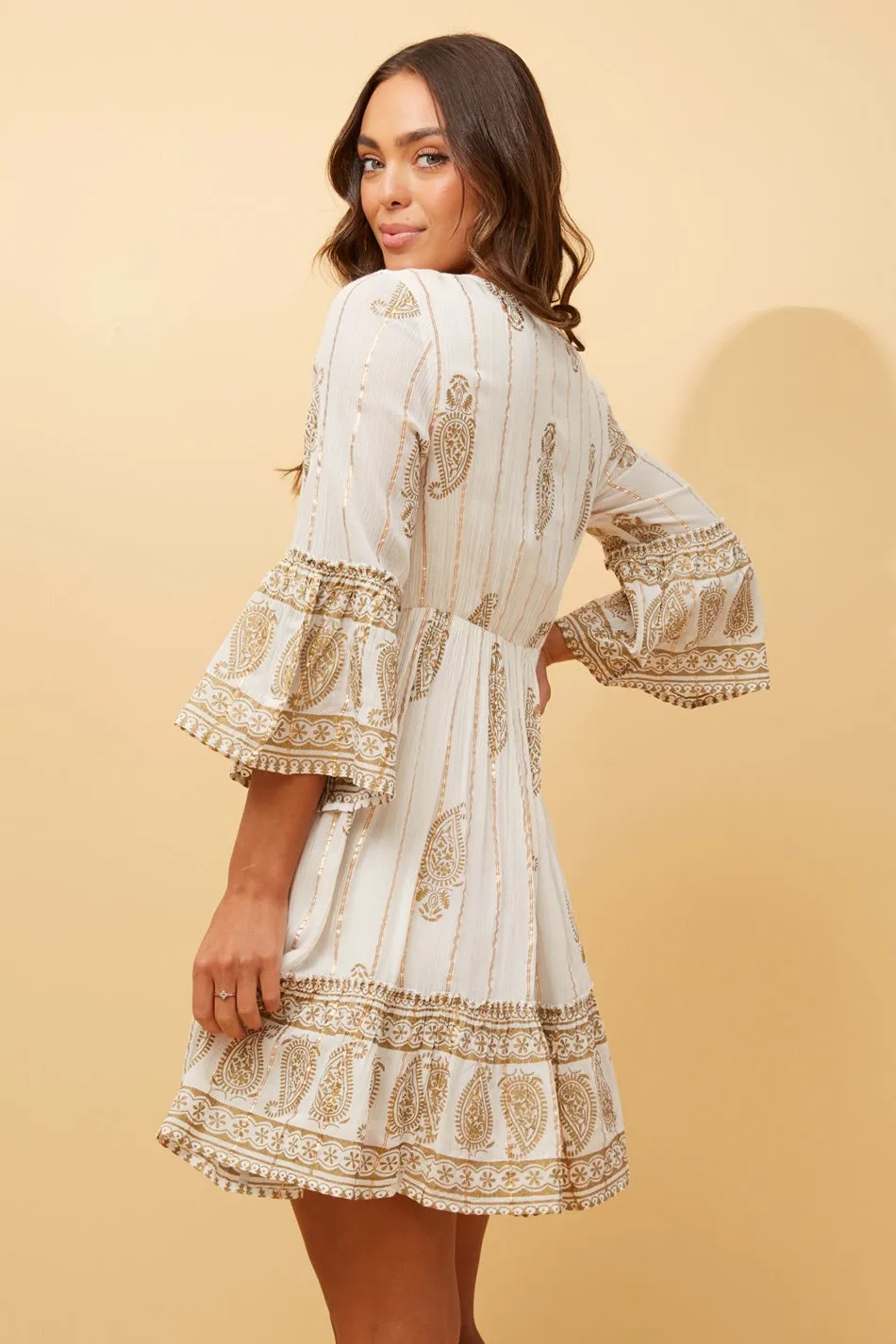 GEETA PAISLEY BOHO DRESS