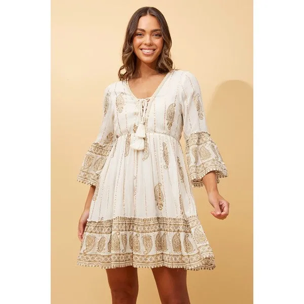 GEETA PAISLEY BOHO DRESS