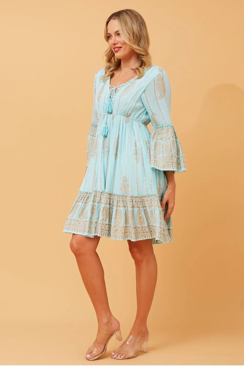 GEETA PAISLEY BOHO DRESS