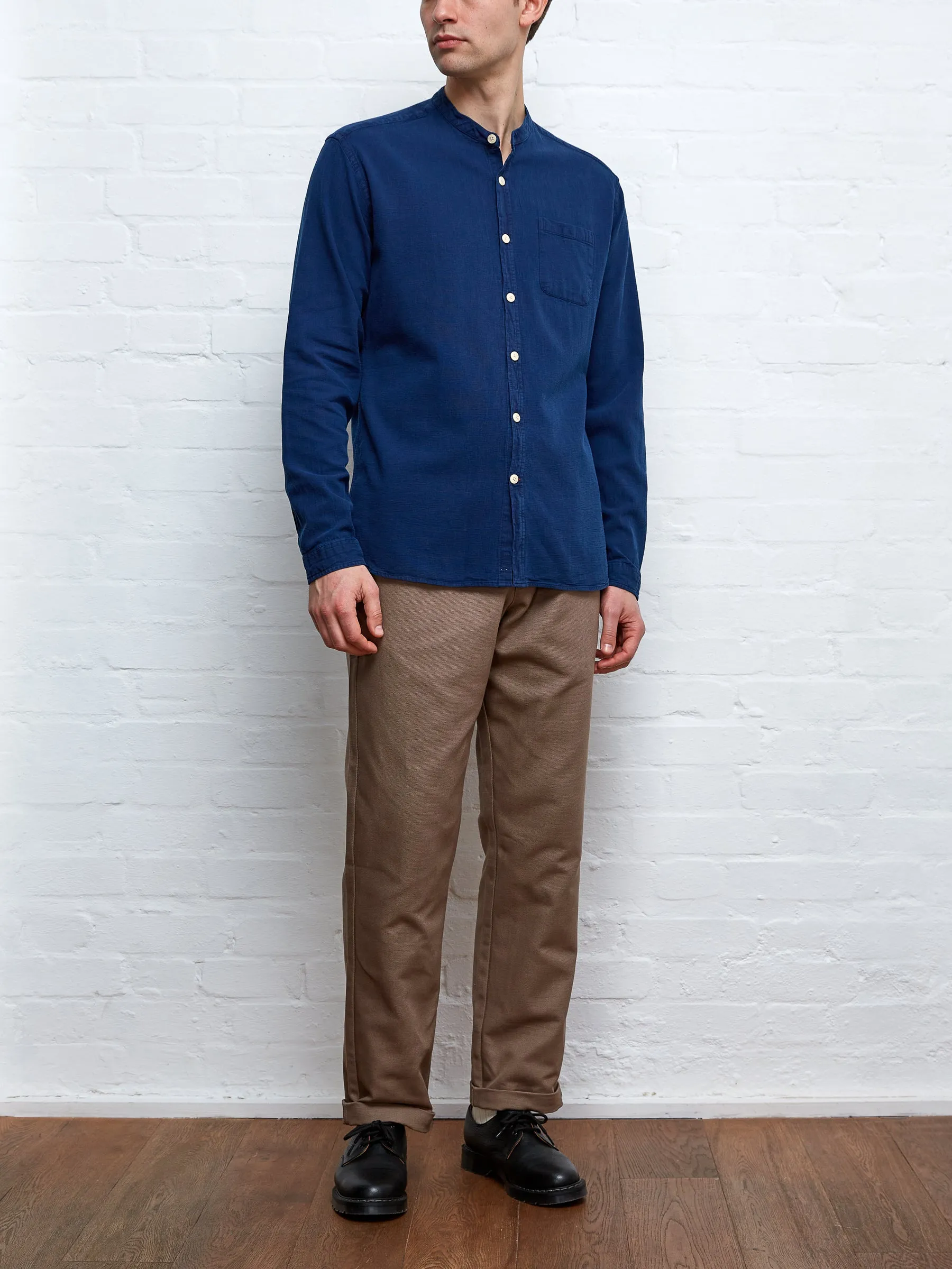 Grandad Shirt Kildale Indigo Rinse