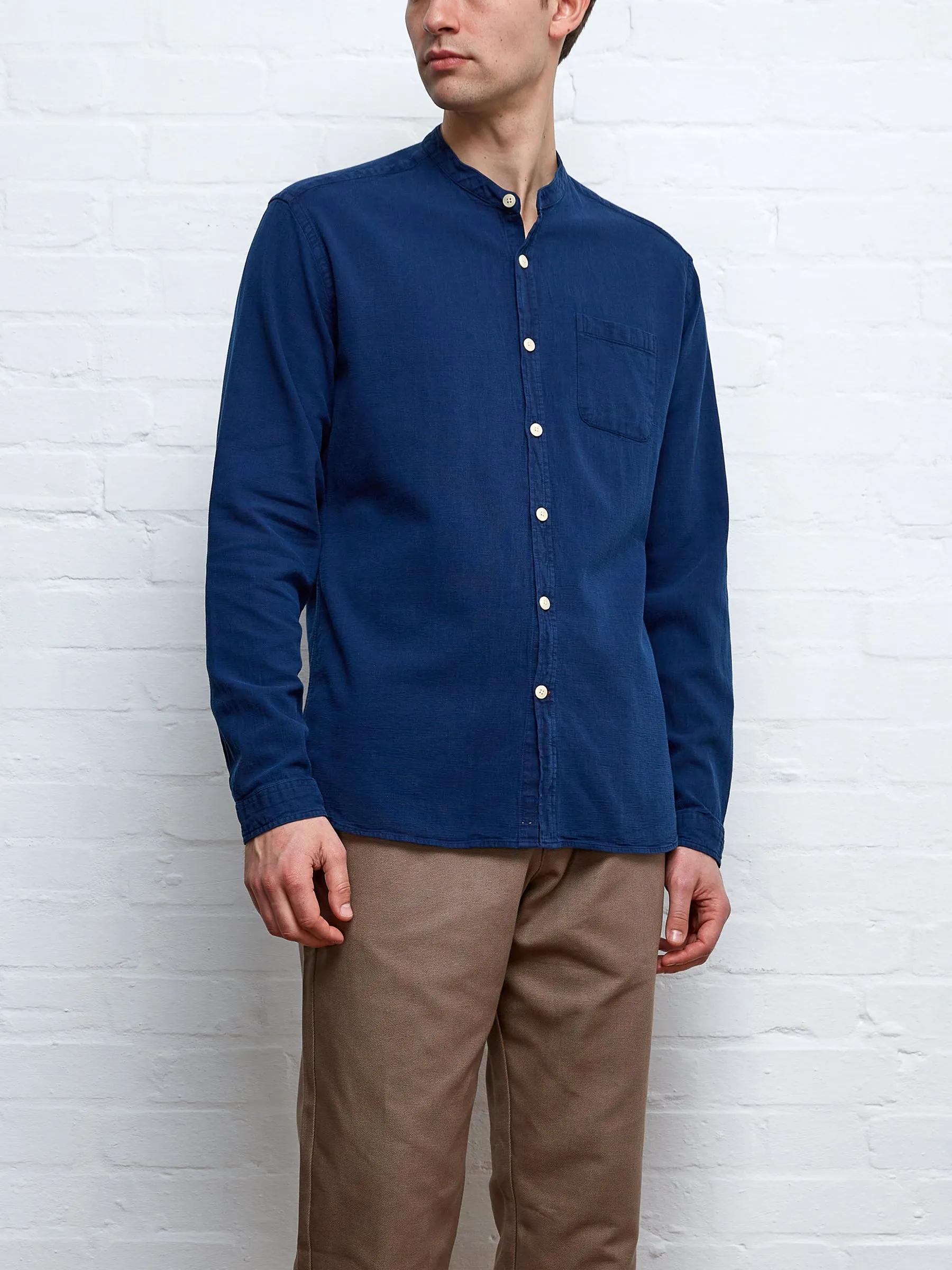 Grandad Shirt Kildale Indigo Rinse