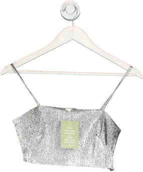 H&M Metallic Crop Top UK 10