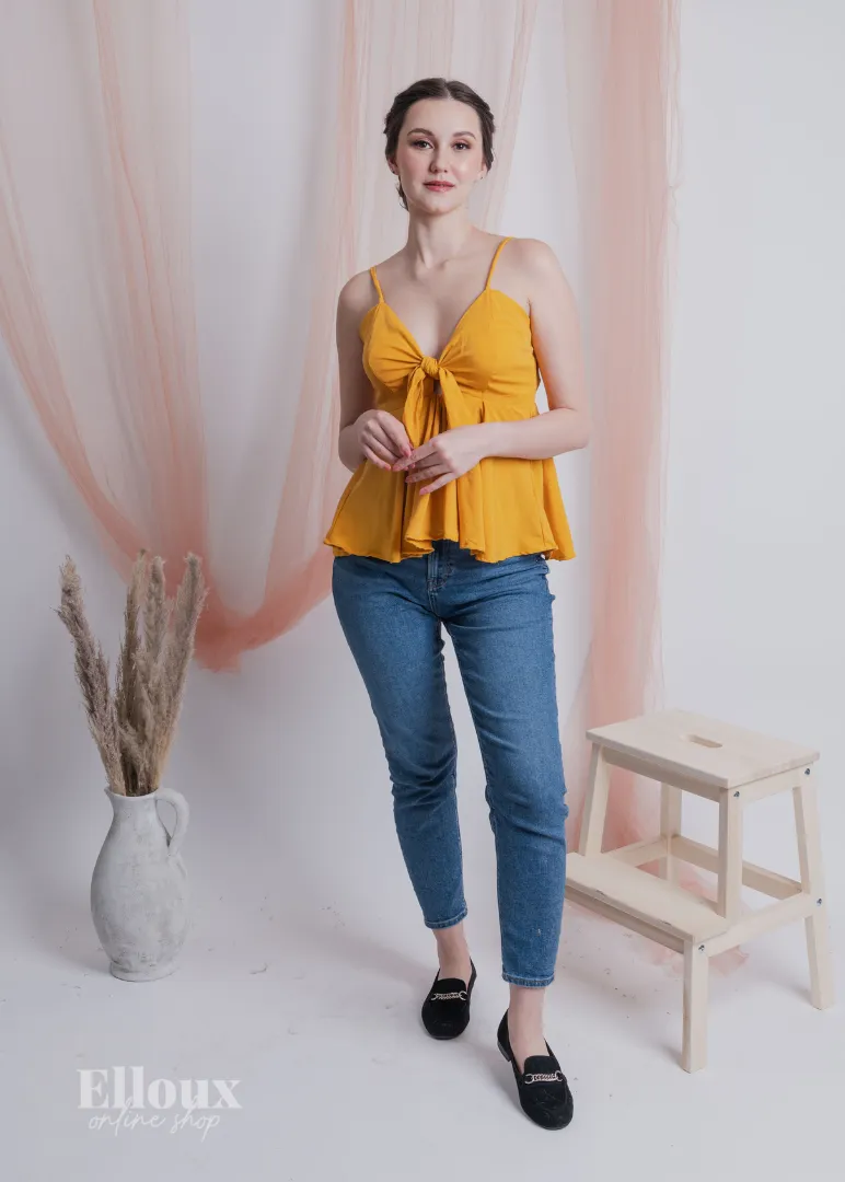 Honey Ribbon Tie Top