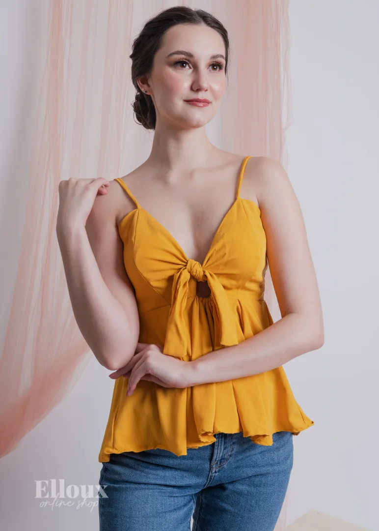 Honey Ribbon Tie Top