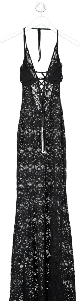 Chic I AM GIA Black Sable Maxi Dress, Size XS, UK Edition