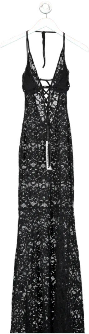 Chic I AM GIA Black Sable Maxi Dress, Size XS, UK Edition