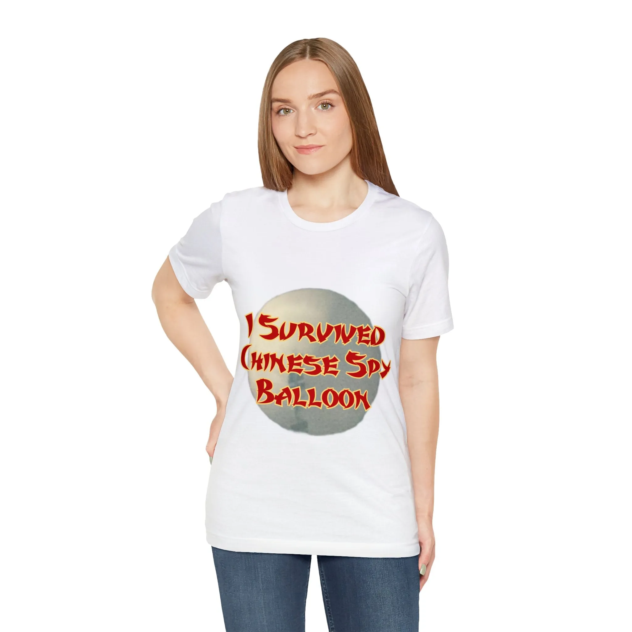 I Survived Chinese Spy Balloon Unisex Jersey Short Sleeve Tee