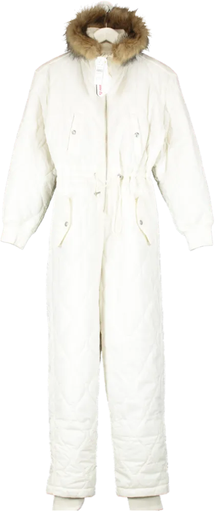 j.Crew White Puffer Snowsuit With Primaloft UK XS